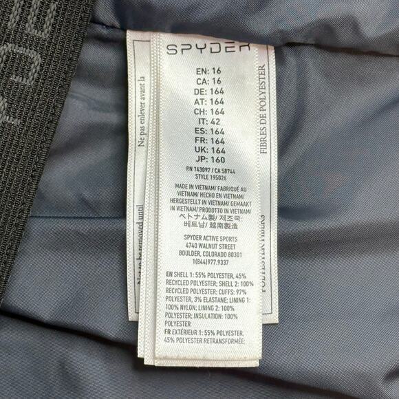 Spyder Volcano Red/Black Dylan Ski Jacket Boys Size 16 Skiing Snowboarding Snow - Picture 7 of 16